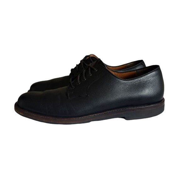 Salvatore Ferragamo Studio Pebble Grain Leather Shoes Black Oxford Derby Men Sz8 main image 5
